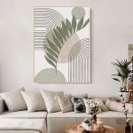 Composition artistique minimaliste aux couleurs douces