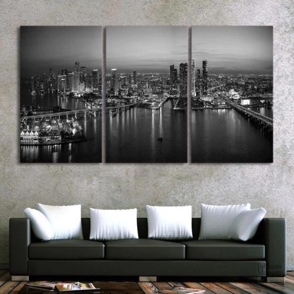 Tableau Miami River, vue artistique de la Floride