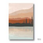 Tableau triptyque moderne de nature