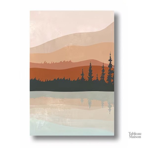 Tableau triptyque moderne de nature