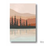 Décor nordique avec paysages de montagne