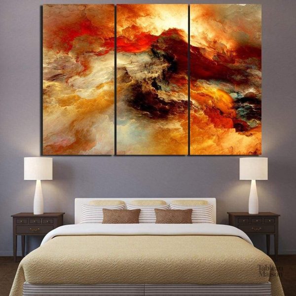 Tableau Nuages Orangés en tons chaleureux et apaisants