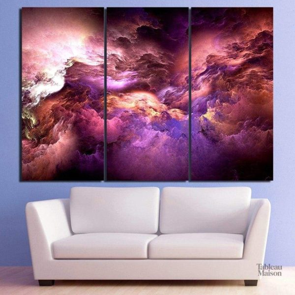 Tableau Nuages violets, œuvre artistique apaisante pour la décoration