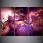 Tableau de nuages en teintes violettes, ajout élégant à votre intérieur
